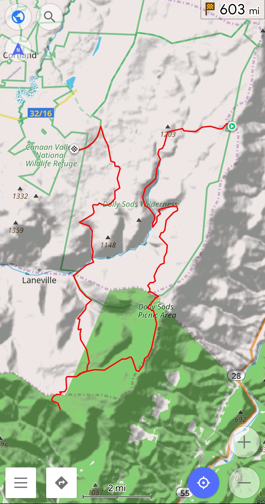 Screenshot from Open Street Map for Android